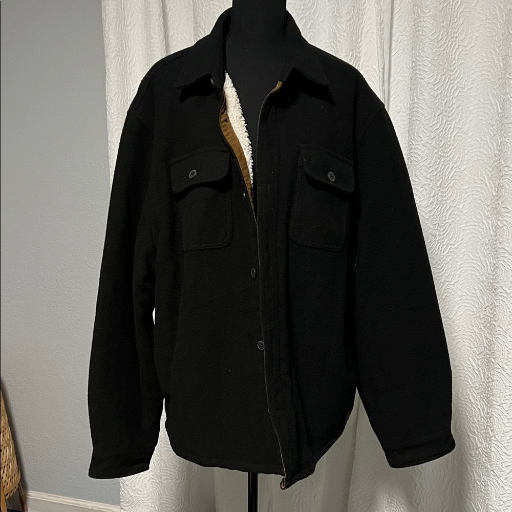 Men's Black Fleece-Lined Performance Jacket